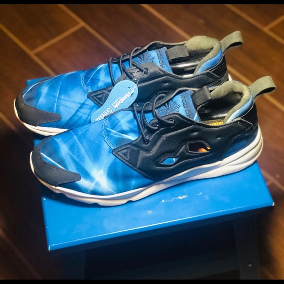 Reebok Mens Furylite FMG Black, Royal 12 BHFO 4084 - Picture 3 of 8